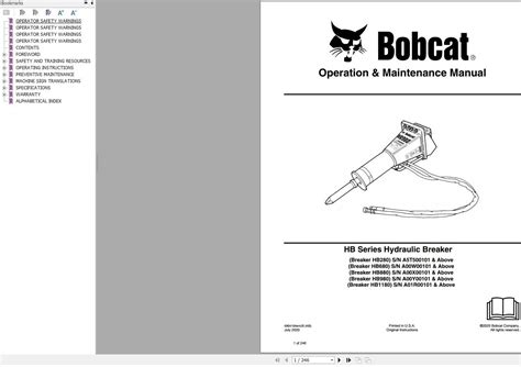 bobcat breaker attachment installation instructions